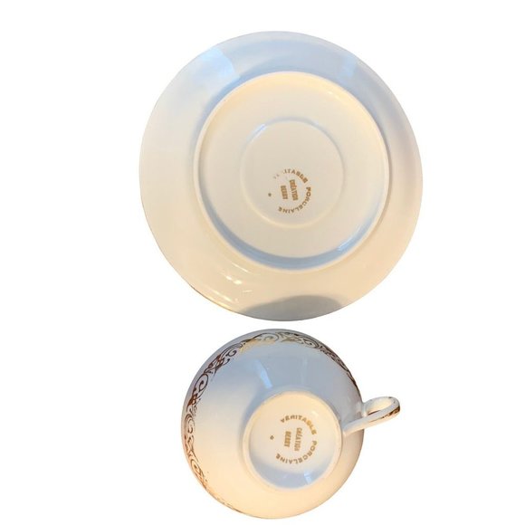 Veritable Porcelaine Cup and Saucer  Man and Woman Lot of 3 Set Pre-Owned READ - Picture 5 of 12